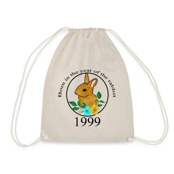 Geboren 1999 Jahr Hase Sternzeichen Chinesisch - Turnbeutel - Natur - Vorne