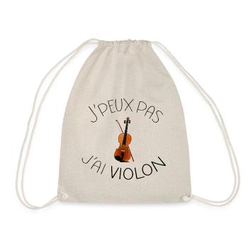 J' peux pas j'ai violon musique passion - Sac de sport léger - nature - Devant