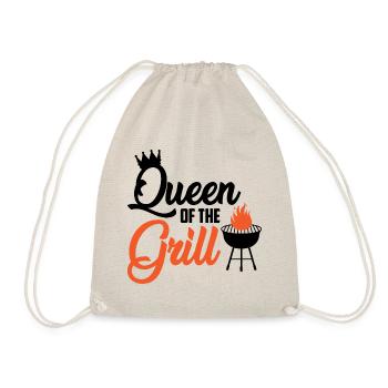 Queen Of The Grill Lustiges Damen Barbecue BBQ - Turnbeutel - Natur - Vorne
