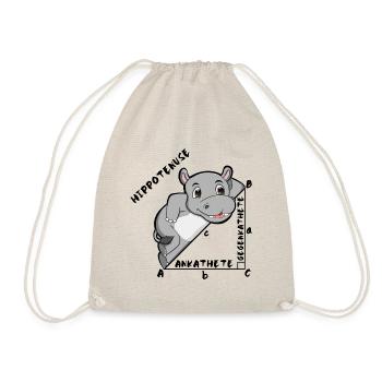 Hippotenuse Cool Fun Shirt Pythagoras Mathe Lovers - Turnbeutel - Natur - Vorne