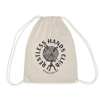 Restless Hands Club Black#2 - Turnbeutel - Natur - Vorne