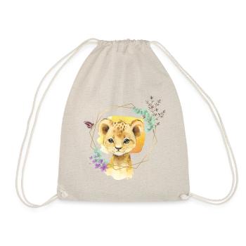 Watercolor lion cubs - Drawstring Bag - nature - Front