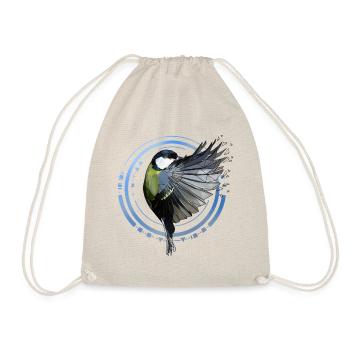 Mésange bleue | Géométrique | Low poly - Sac de sport léger - nature - Devant