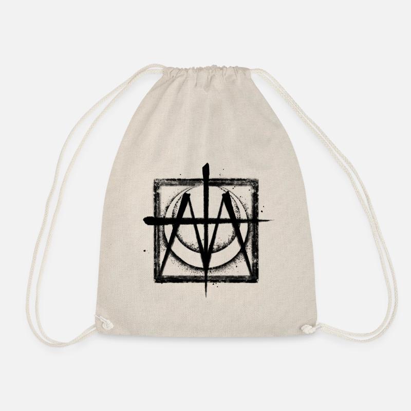 AMA Logo Black - Drawstring Bag - nature
