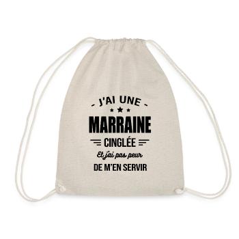 J'AI UNE MARRAINE CINGLÉE - Sac de sport léger - nature - Devant