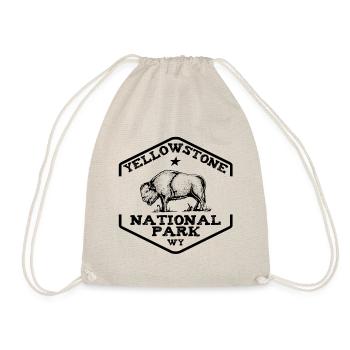 Yellowstone NP black bison - Drawstring Bag - nature - Front