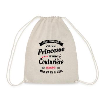 PRINCESSE ET COUTURIÈRE - Sac de sport léger - nature - Devant