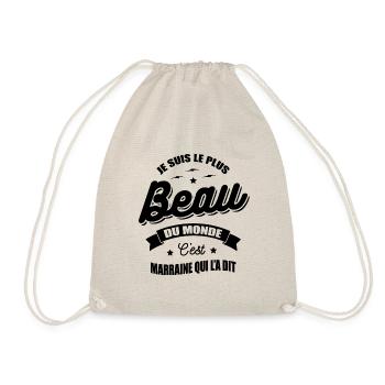 JE SUIS LE PLUS BEAU DU MONDE MARRAINE L'A DIT - Sac de sport léger - nature - Devant