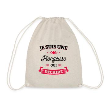 PLONGEUSE QUI DÉCHIRE - Sac de sport léger - nature - Devant