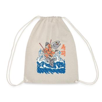 Sushi au saumon dans la vague - Sac de sport léger - nature - Devant