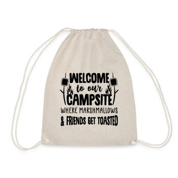 Bienvenue dans notre camping Funny Camping Slogan - Sac de sport léger - nature - Devant