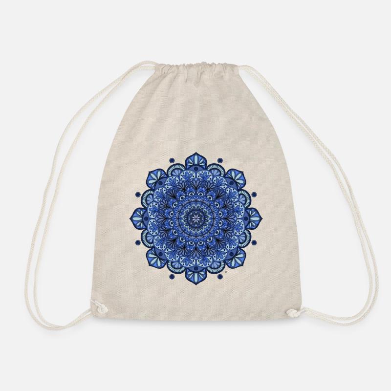 Mandala blau - Turnbeutel - Natur