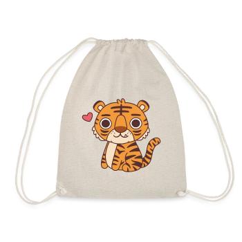 Cute Little Tiger Cub - Drawstring Bag - nature - Front