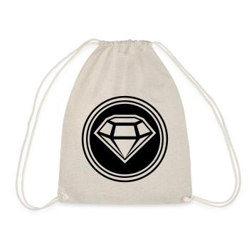 Diamond Icon Silhouette - Drawstring Bag - nature - Front