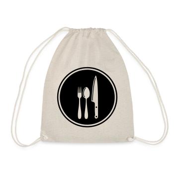 Fork Cutlery - Drawstring Bag - nature - Front