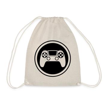 Gamepad Symbol Controller - Drawstring Bag - nature - Front