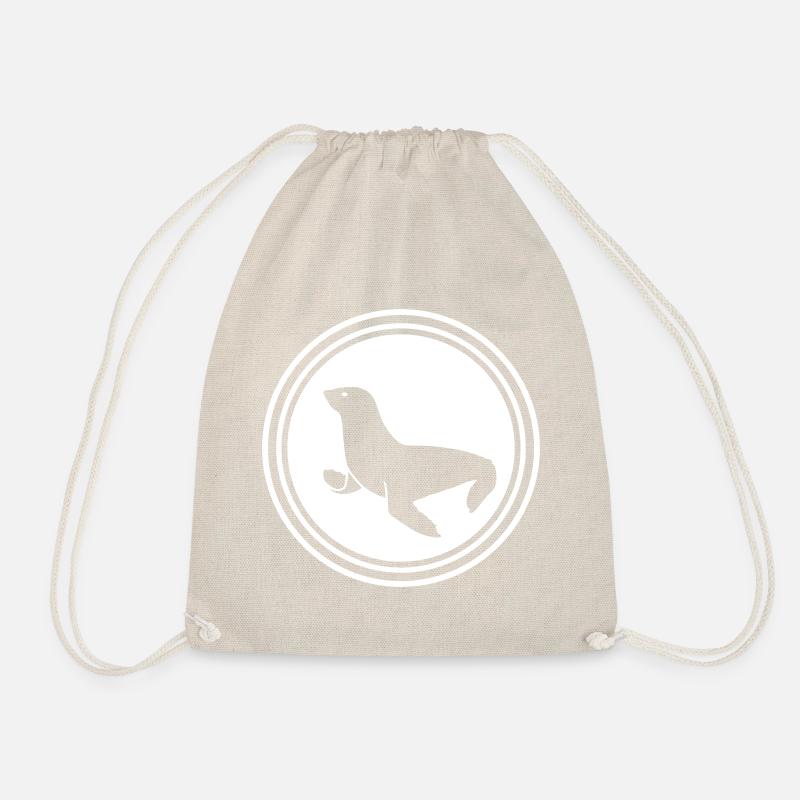 seal animal - Drawstring Bag - nature