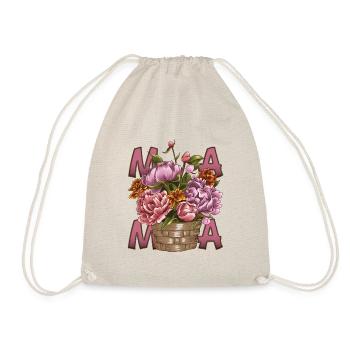 Garten Geschenk Beste Mutter Blumen Mama - Turnbeutel - Natur - Vorne