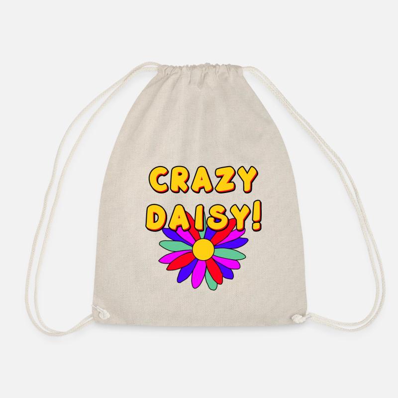 Crazy Daisy! - Drawstring Bag - nature