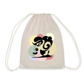 Homme au dessin au trait - Sac de sport léger - nature - Devant