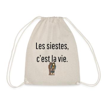 Les siestes c’est la vie - Sac de sport léger - nature - Devant