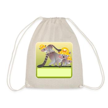 NAME GIFTS HOUSE BUILDING - Drawstring Bag - nature - Front