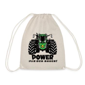 Power für den Bauer! Traktor Landwirtschaft Agrar - Turnbeutel - Natur - Vorne