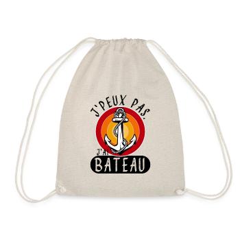 J'peux pas j'ai bateau - rétro - Sac de sport léger - nature - Devant