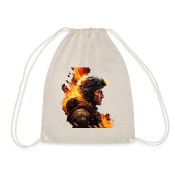 Firefighter - show your support - Drawstring Bag - nature - Front