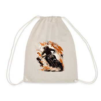 Né pour le dirt bike: motif motocross - Sac de sport léger - nature - Devant