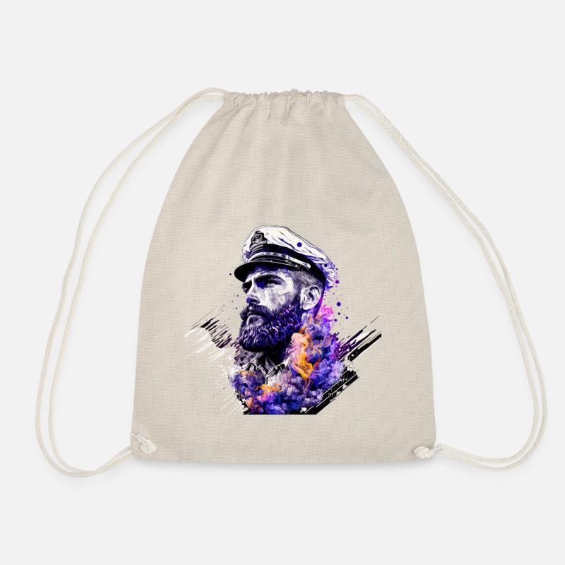 Adventure on the high seas, sailor sailing ship - Drawstring Bag - nature