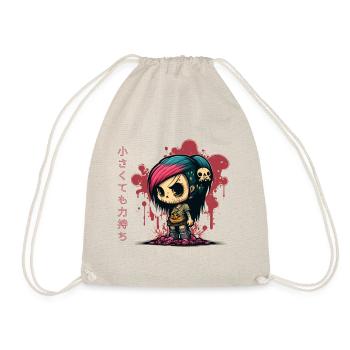 Anime Chibi Urban Graffiti | Klein aber oho - Turnbeutel - Natur - Vorne