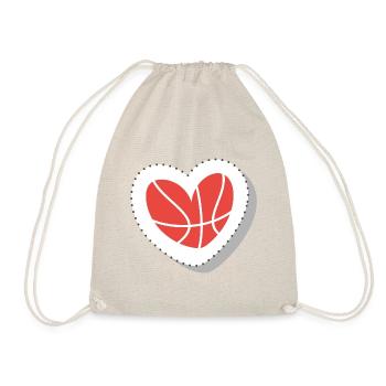 Basketball Heart - Drawstring Bag - nature - Front