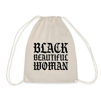 Black History Month Black Beautiful Woman - Drawstring Bag - nature - Front