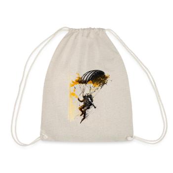 cool paraglider, above the clouds - Drawstring Bag - nature - Front