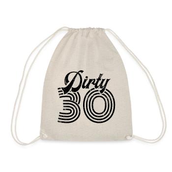 Dirty 30 30th Birthday Gift - Drawstring Bag - nature - Front