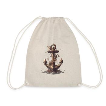 nautical anchor - Drawstring Bag - nature - Front