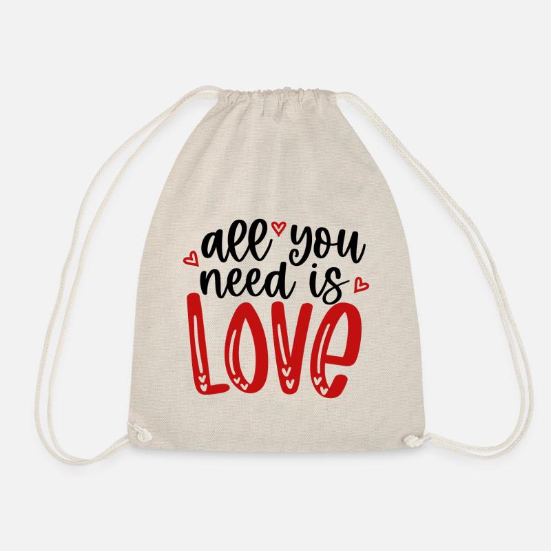 AllYouNeedIsLove - Drawstring Bag - nature
