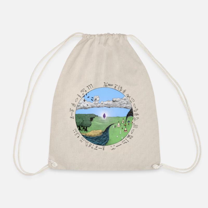 Congestion, black font - Drawstring Bag - nature