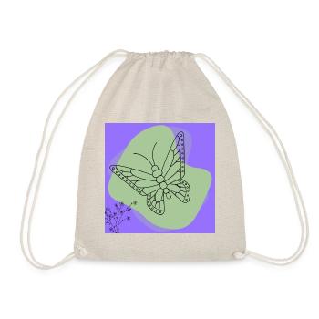 Minimalist butterfly. - Drawstring Bag - nature - Front