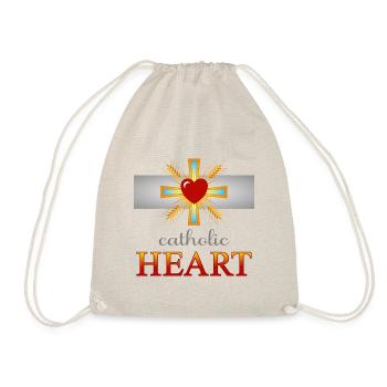 Catholic Heart - Drawstring Bag - nature - Front