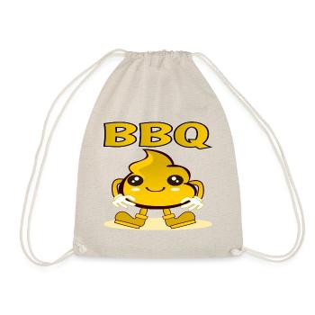 KAWAII BBQ - BARBECUE MUSTARD SAUCE - CARTOON - Drawstring Bag - nature - Front