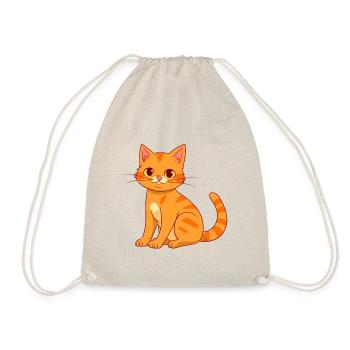 Cute orange cat - Drawstring Bag - nature - Front
