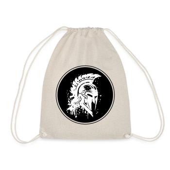 Spartaner Helm Gladiator Symbol - Turnbeutel - Natur - Vorne