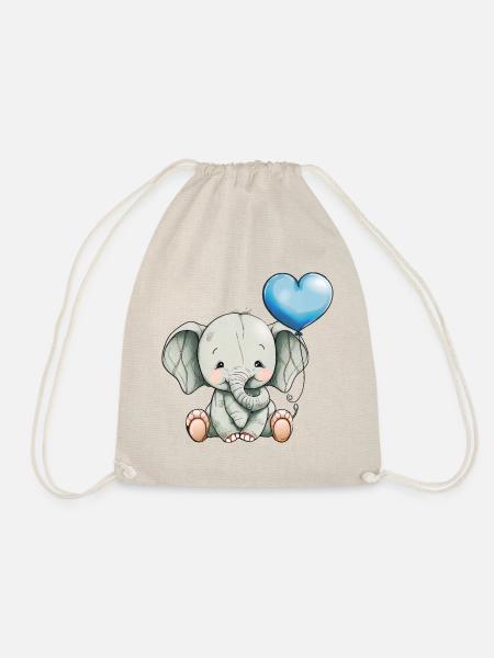Niedlicher Elefant - Turnbeutel - Natur