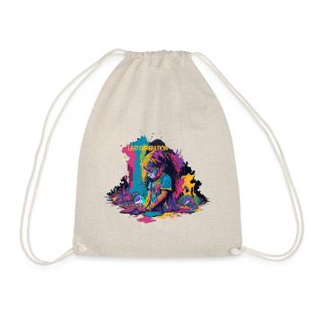 Peace Girl in Waste - Turnbeutel - Natur - Vorne