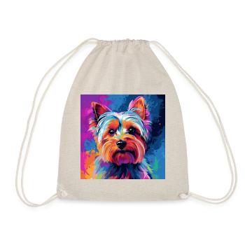 Yorkshire Terrier Pop Art - Turnbeutel - Natur - Vorne