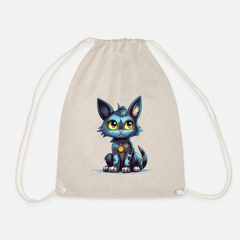 Cute cat baby - Drawstring Bag - nature