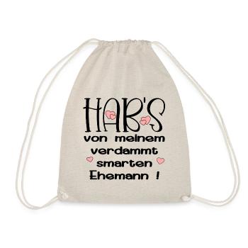 EHEPARTNER SPRÜCHE - SMARTER EHEMANN - HUMOR - Turnbeutel - Natur - Vorne
