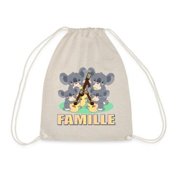 Famille de paresseux - Guitariste MUSIQUE - GUITAR - Sac de sport léger - nature - Devant